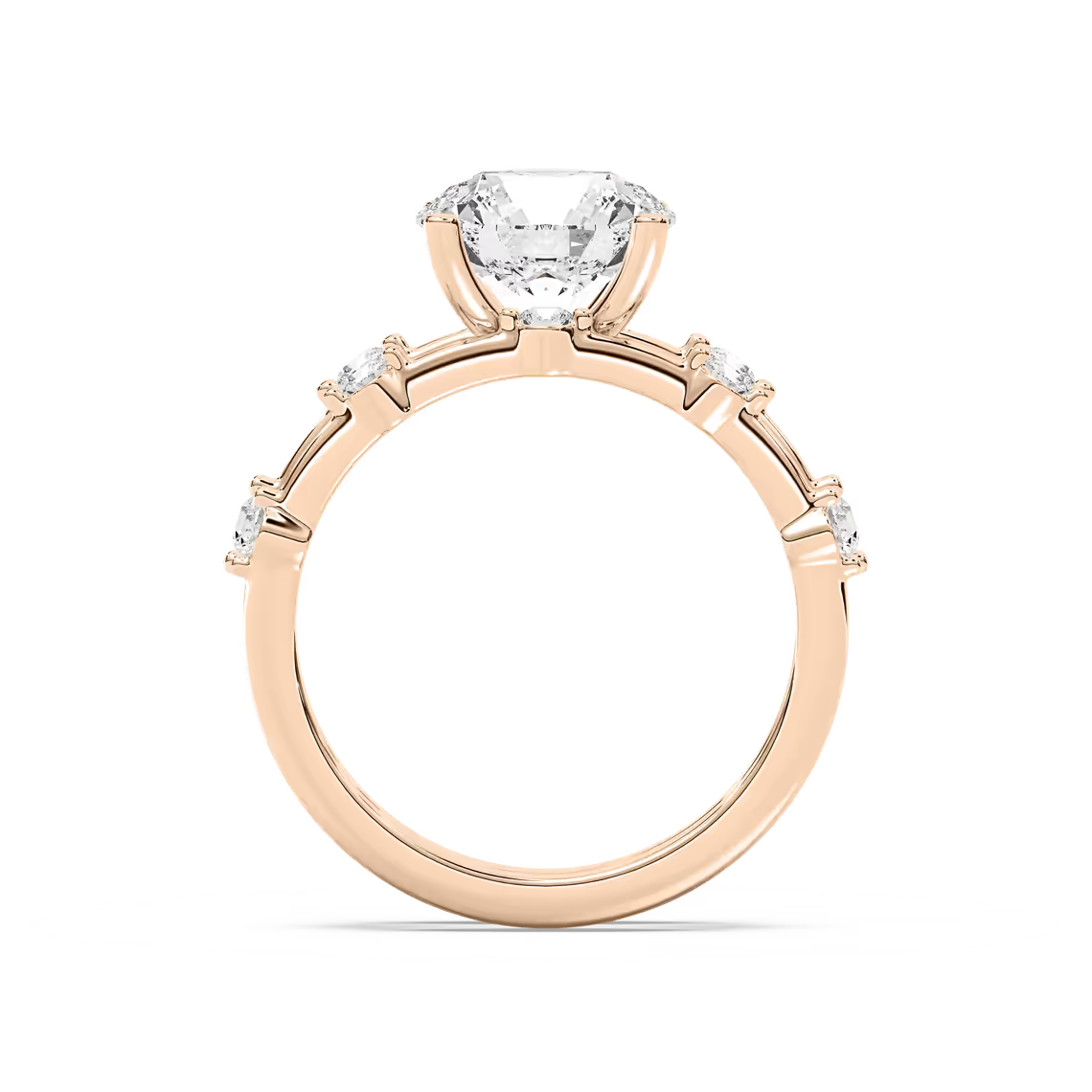 Mila Round Brilliant Wedding Set