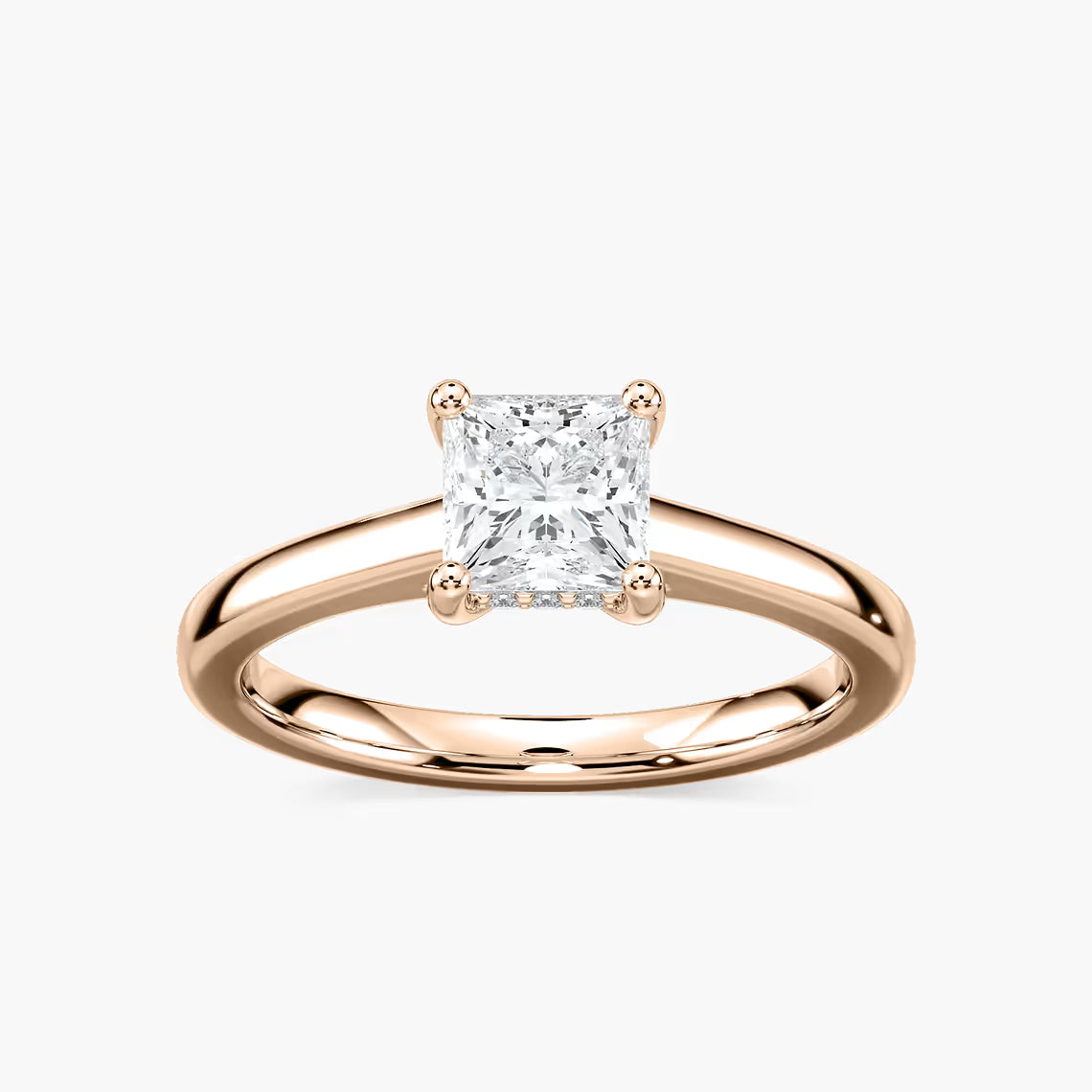 Stefania Hidden Halo Solitaire Engagement Ring
