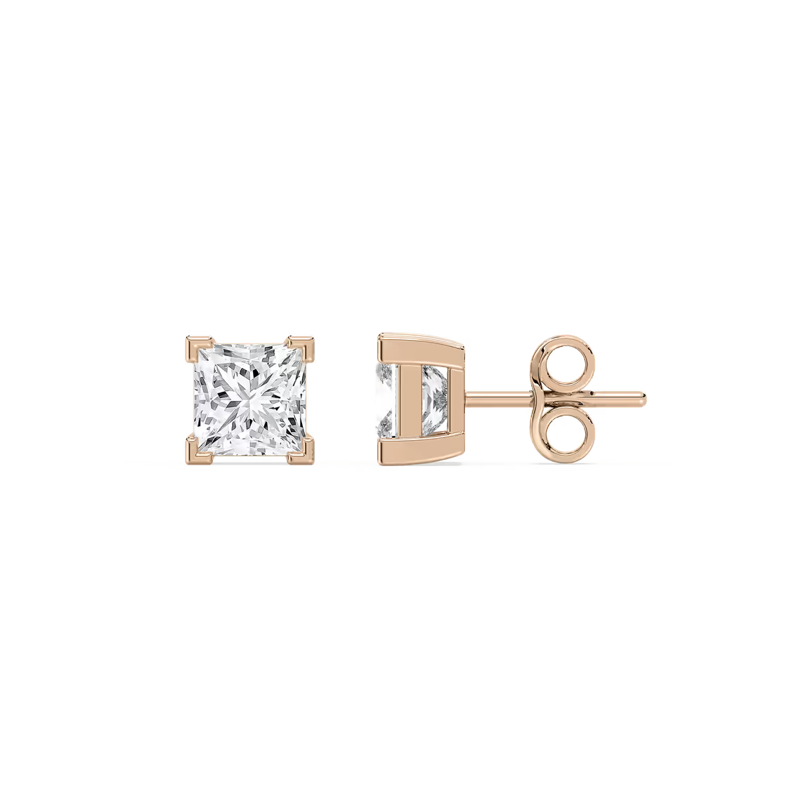 Princess-Cut Lab Diamond Studs