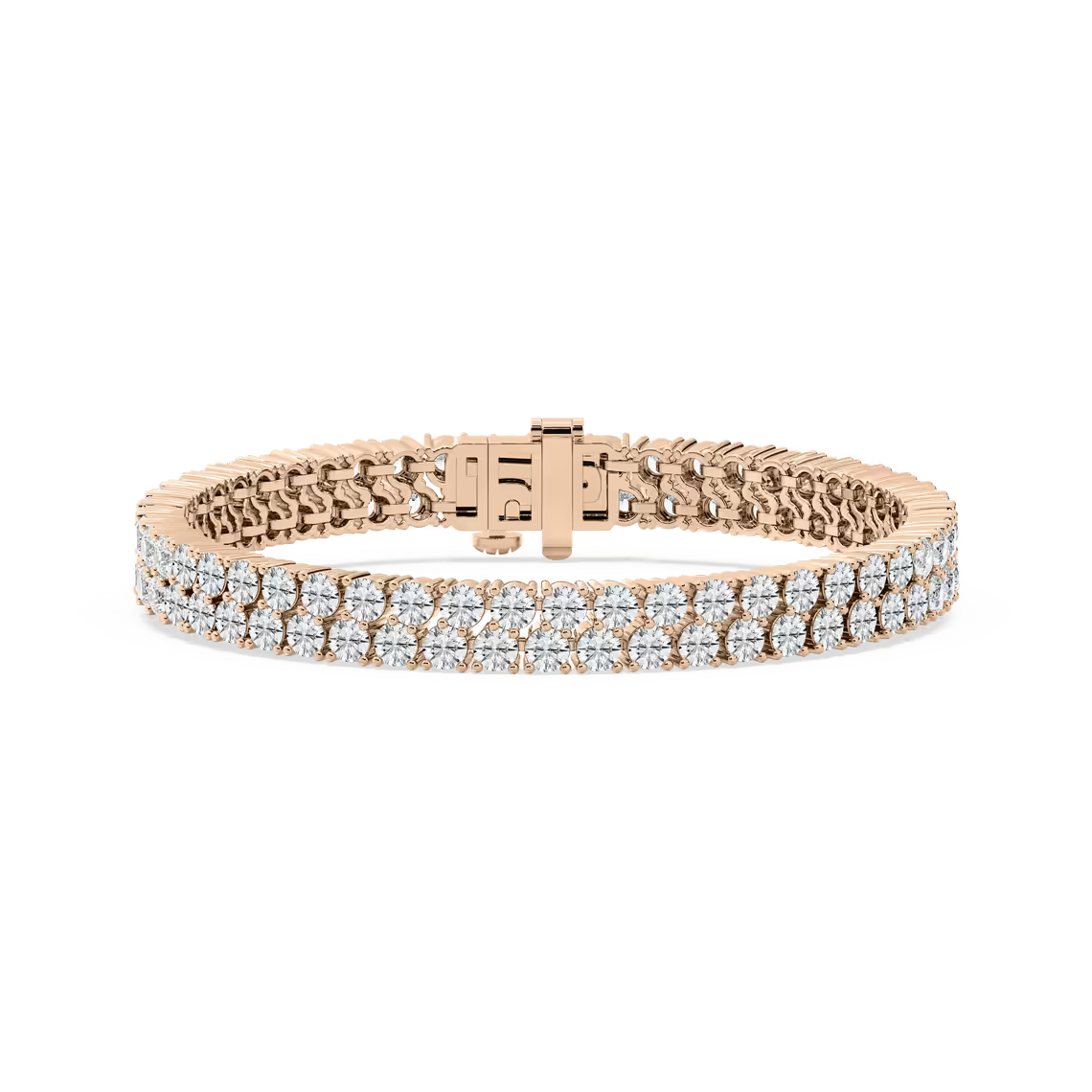 Classic Double Row Diamond Tennis Bracelet
