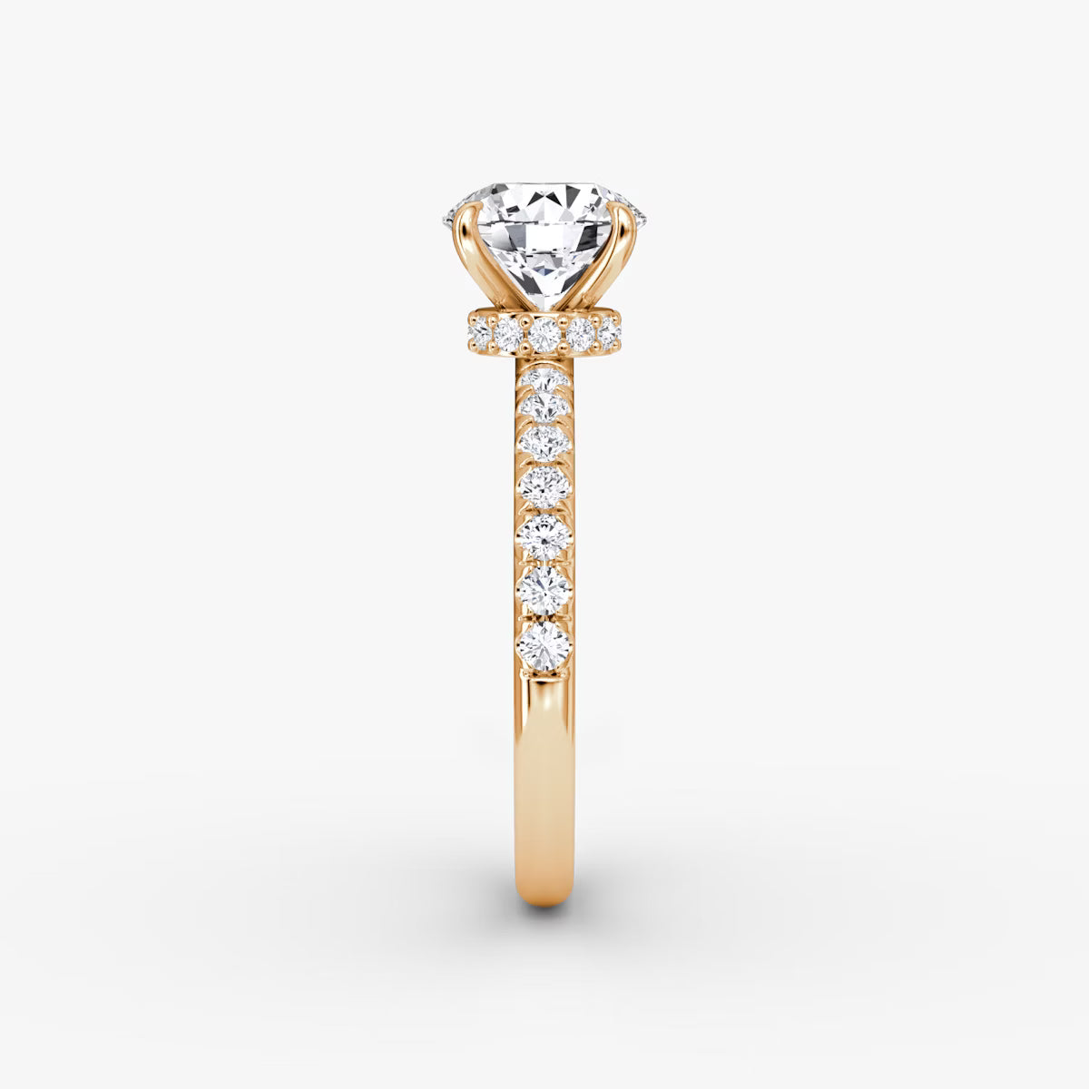 The Hidden Halo 2 Carat Round Brilliant White Gold Engagement Ring