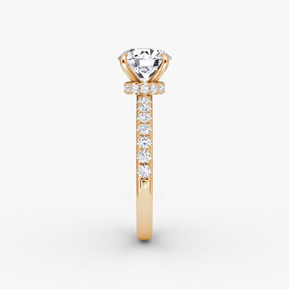 The Hidden Halo 2 Carat Round Brilliant White Gold Engagement Ring