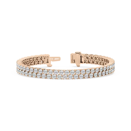 Classic Double Row Diamond Tennis Bracelet