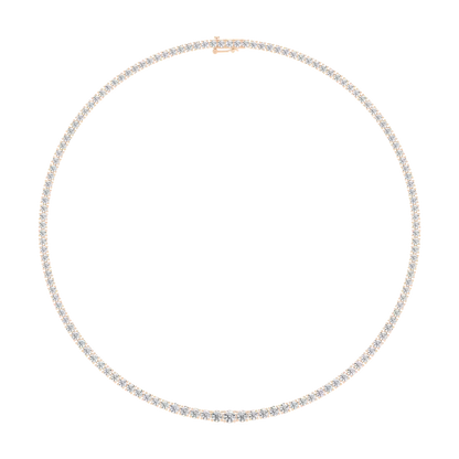 Riviera Round Diamond Tennis Necklace