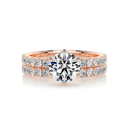 1.50 CT ROUND SOLITAIRE F/VS DIAMOND BRIDAL RING SET