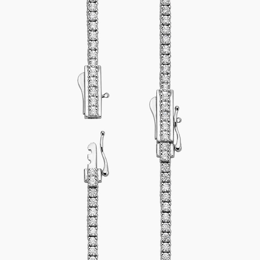 Perfect Four-Prong Lab Diamond Tennis Necklace in 18K Gold