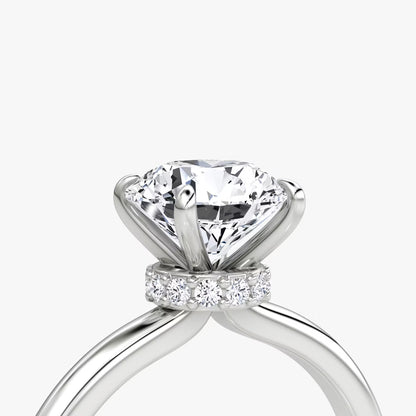 The Veiled Halo 1 Carat Round Brilliant Yellow Gold Engagement Ring