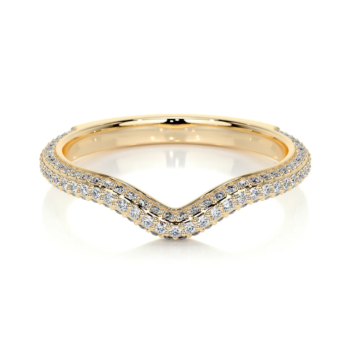 Ana Lab Grown Curved Wedding Ring