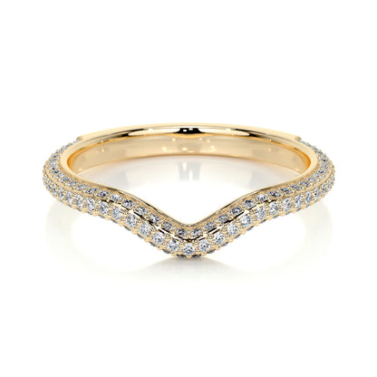 Ana Lab Grown Curved Wedding Ring