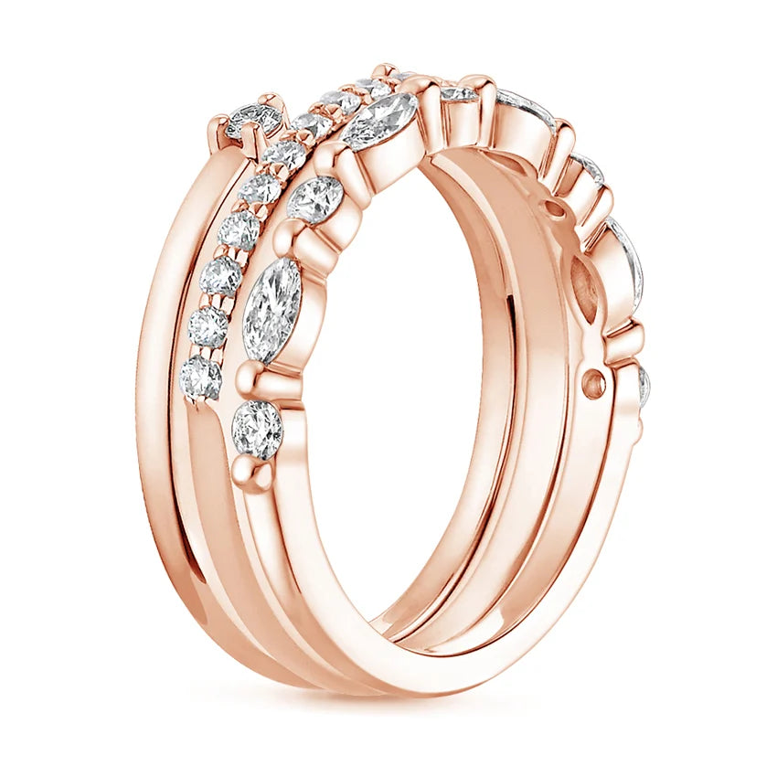 Tres Diamond Ring Stack (3/4 ct. tw.) in 18K Gold