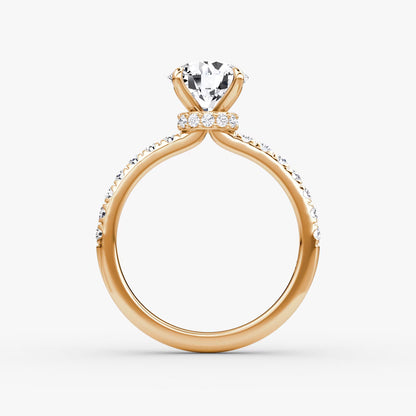 The Hidden Halo 2 Carat Round Brilliant White Gold Engagement Ring