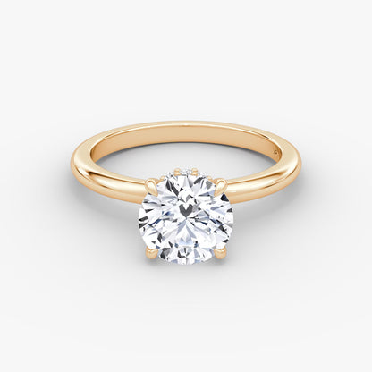 The Veiled Halo 1 Carat Round Brilliant Yellow Gold Engagement Ring