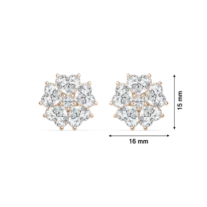 Lucky Heart Stud Earrings