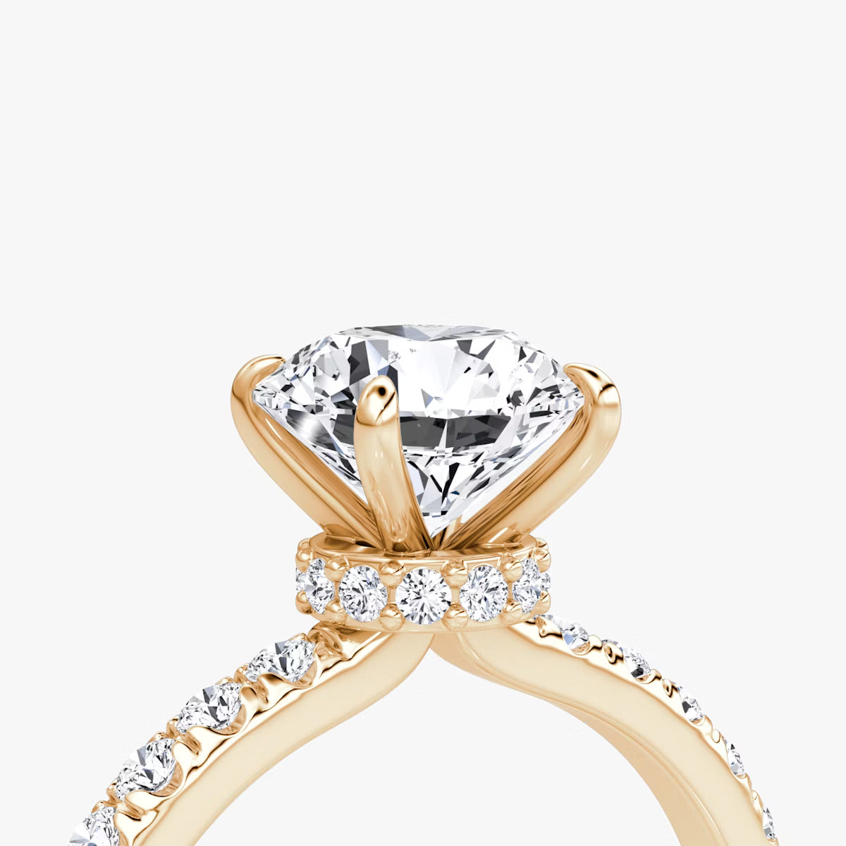 The Hidden Halo 2 Carat Round Brilliant White Gold Engagement Ring