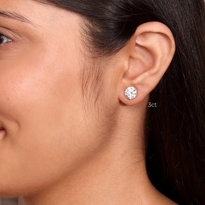 EVE Round Prong Solitaire Studs 18KT Gold
