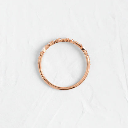 Sprinkle of Sugar Bezel Ring in Baguette Cut Diamond