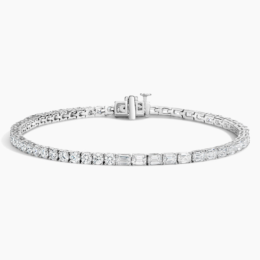 Elise Round and Emerald Cut Lab Diamond Tennis Bracelet (6 ct. tw.)
