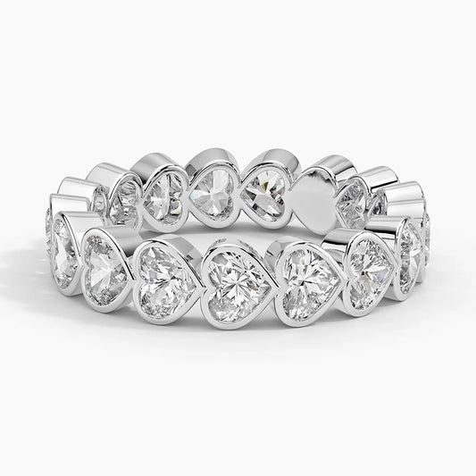 Heart Shaped Lab Diamond Bezel Ring  (2 2/3 total carat weight)