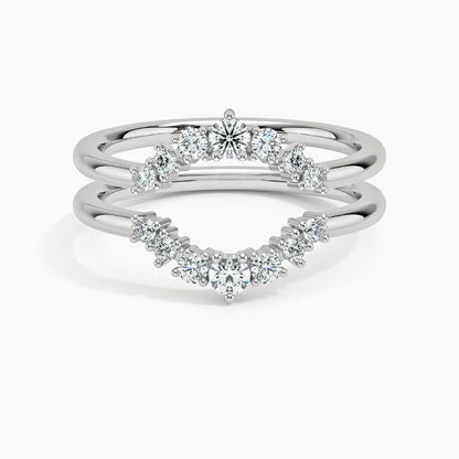 Aria Nested Contoured Diamond Ring Stack (1/3 ct. tw.) in 18K White Gold