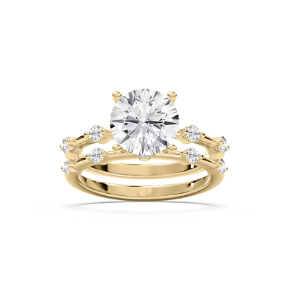 Mila Round Brilliant Wedding Set