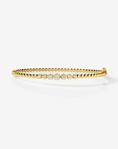 Diamond Cluster Bead Bangle
