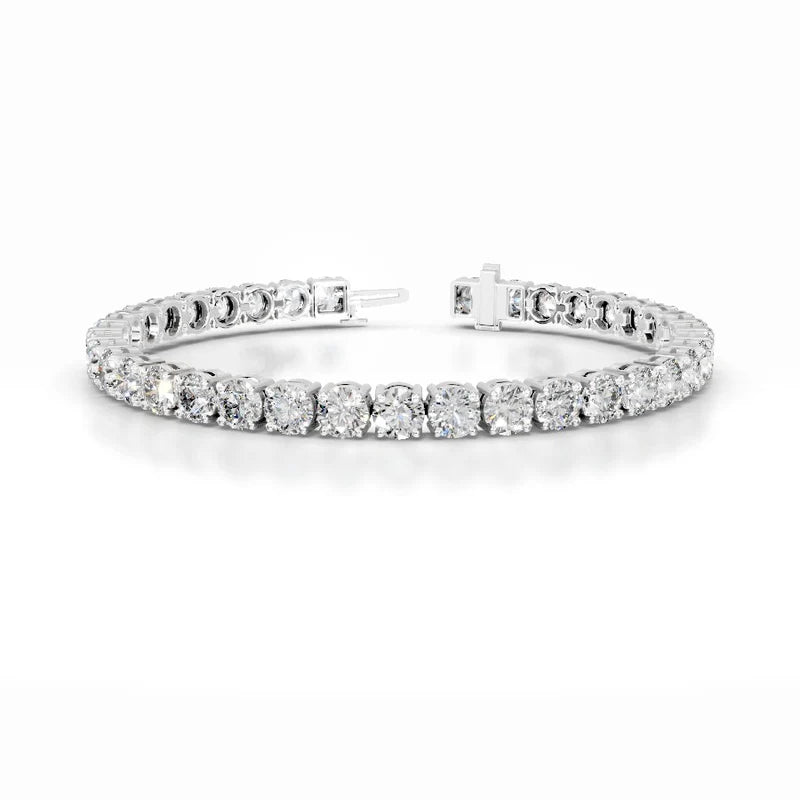 Belle 15 CT Round Tennis Lab Grown Diamond Bracelet - 14K Yellow Gold