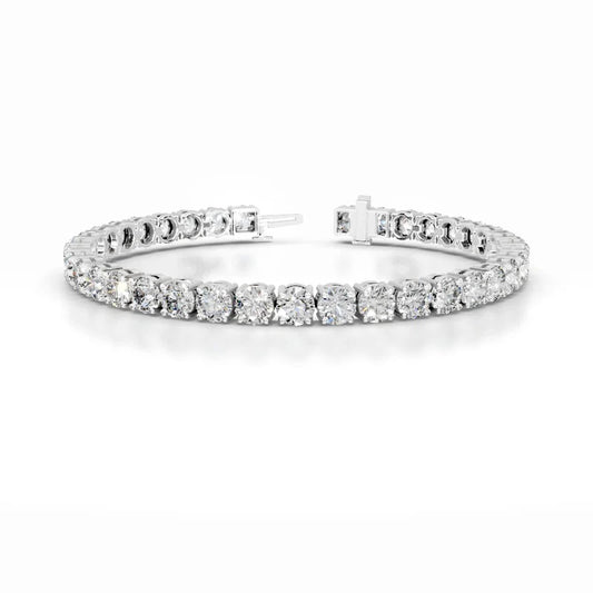 Belle 15 CT Round Tennis Lab Grown Diamond Bracelet - 14K Yellow Gold