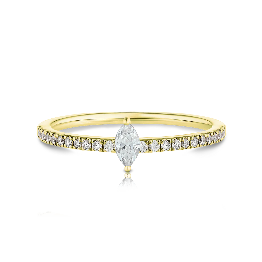 Marquise Diamond Pave Ring