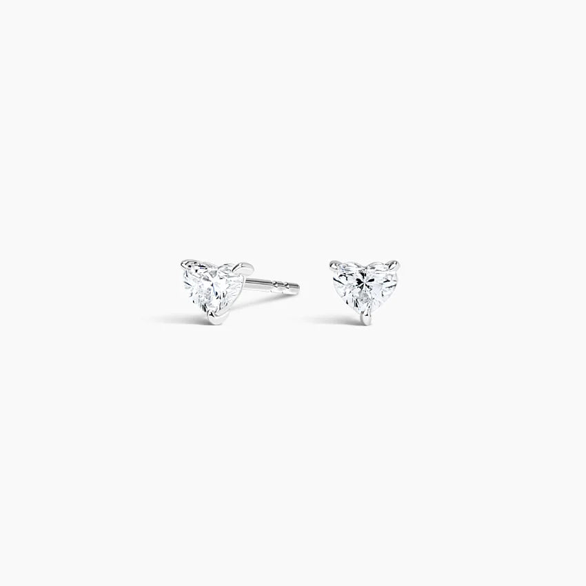 Heart Lab Diamond Stud Earrings (0.25 ct. tw.) in 14K White Gold