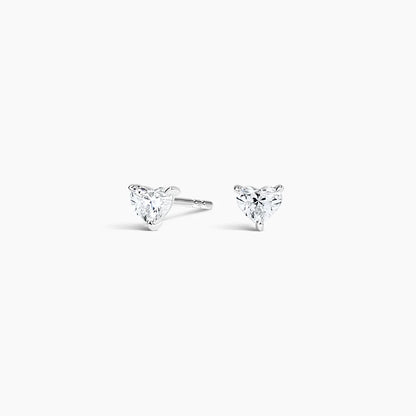 Heart Lab Diamond Stud Earrings (0.25 ct. tw.) in 14K White Gold