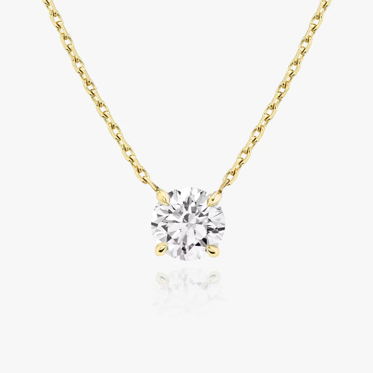 0.25 Carat Round Solitaire Necklace
