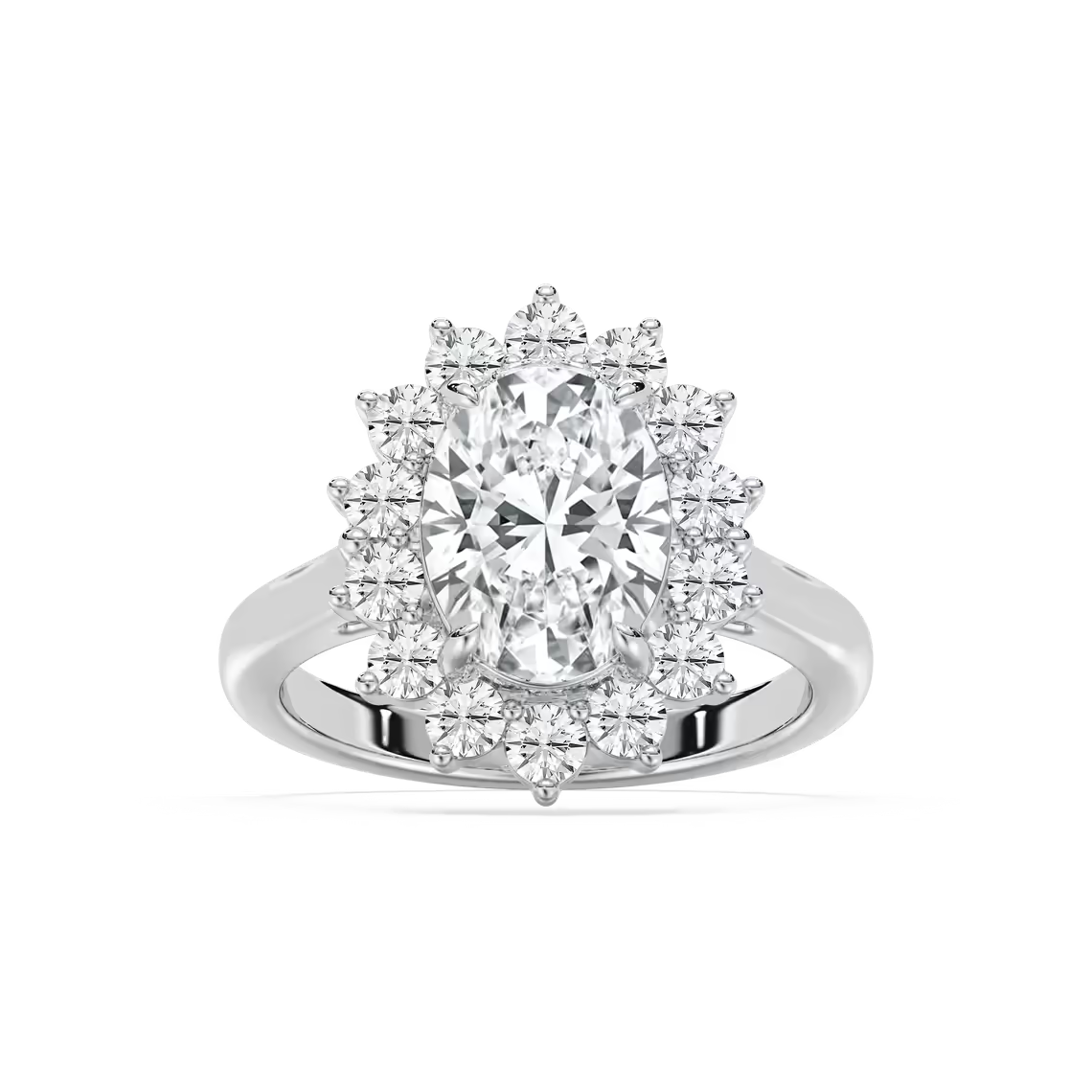 Thea Halo Oval Engagement Ring