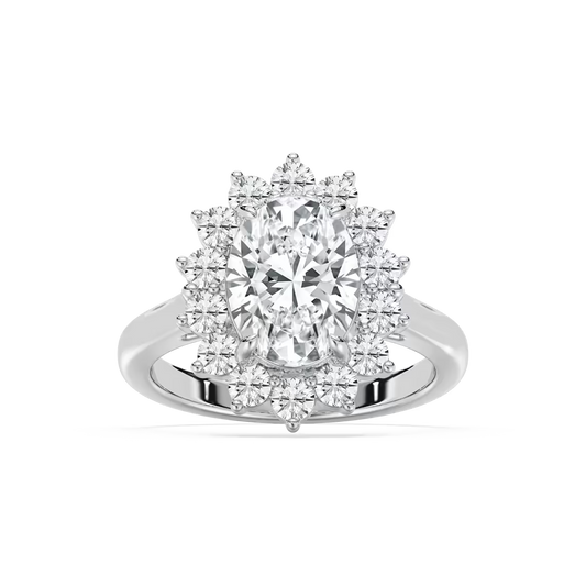 Thea Halo Oval Engagement Ring
