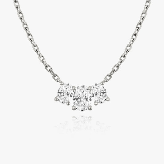 1.0 TCW OVAL CVD F/VS DIAMOND NECKLACE