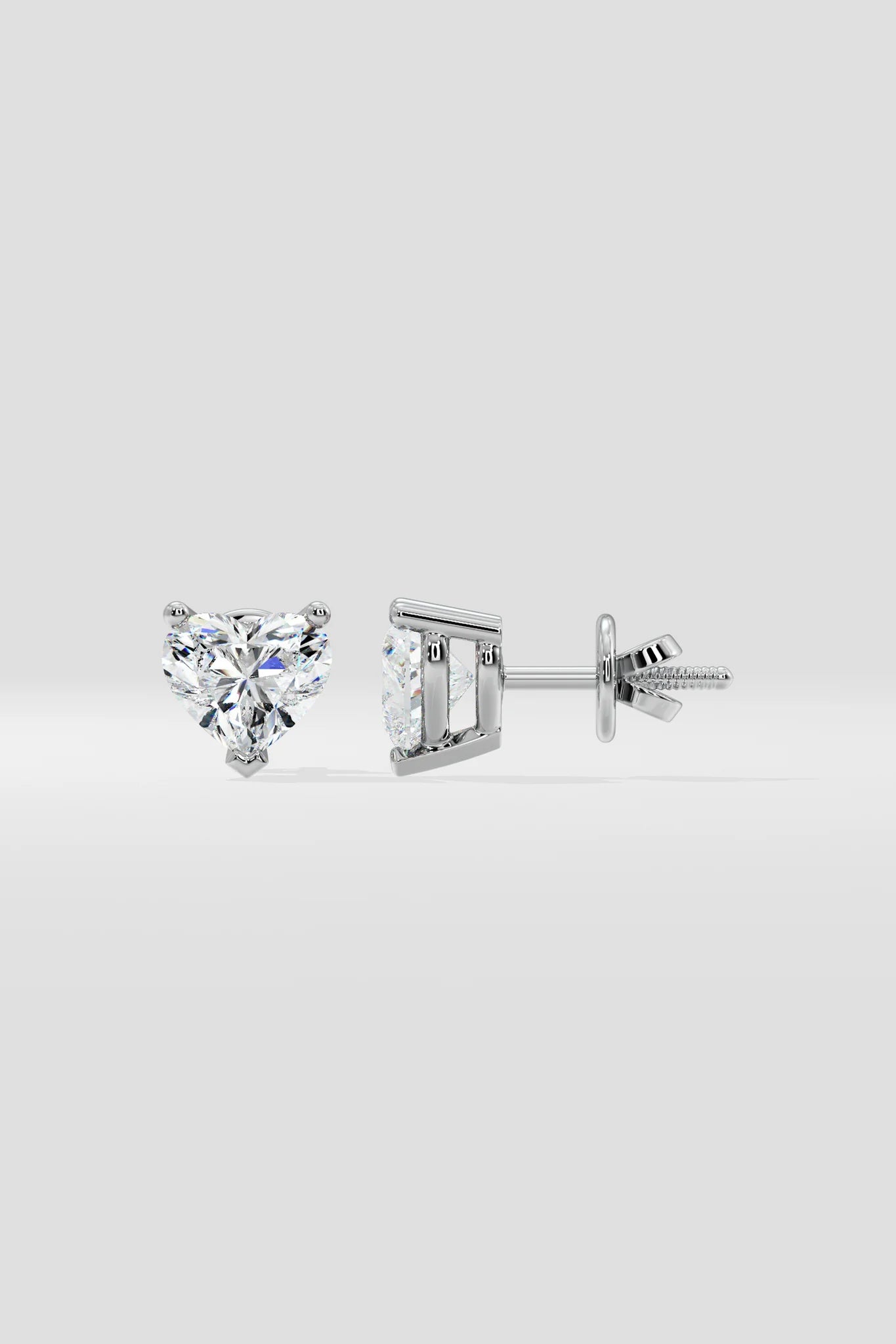 1.5 ct Classic Heart Studs