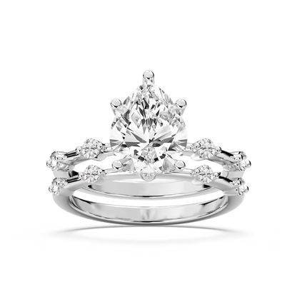Mila Pear Cut Wedding Set