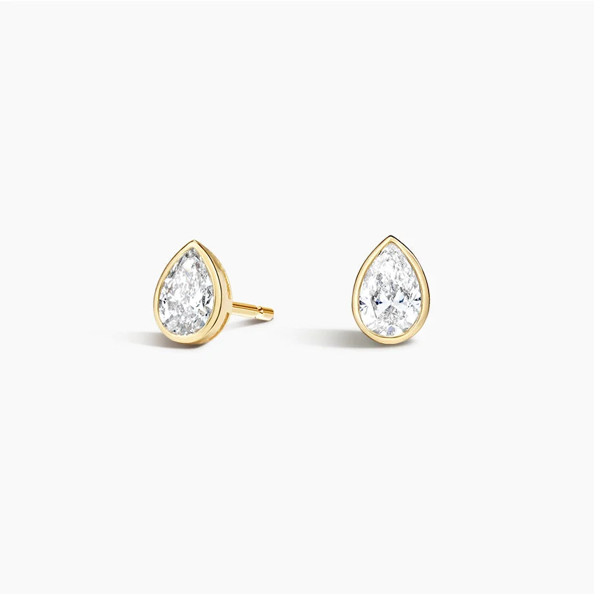 Lab Diamond Bezel Stud Earrings (1/2 ct. tw.) in 14K Yellow Gold
