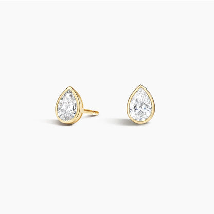 Lab Diamond Bezel Stud Earrings (1/2 ct. tw.) in 14K Yellow Gold