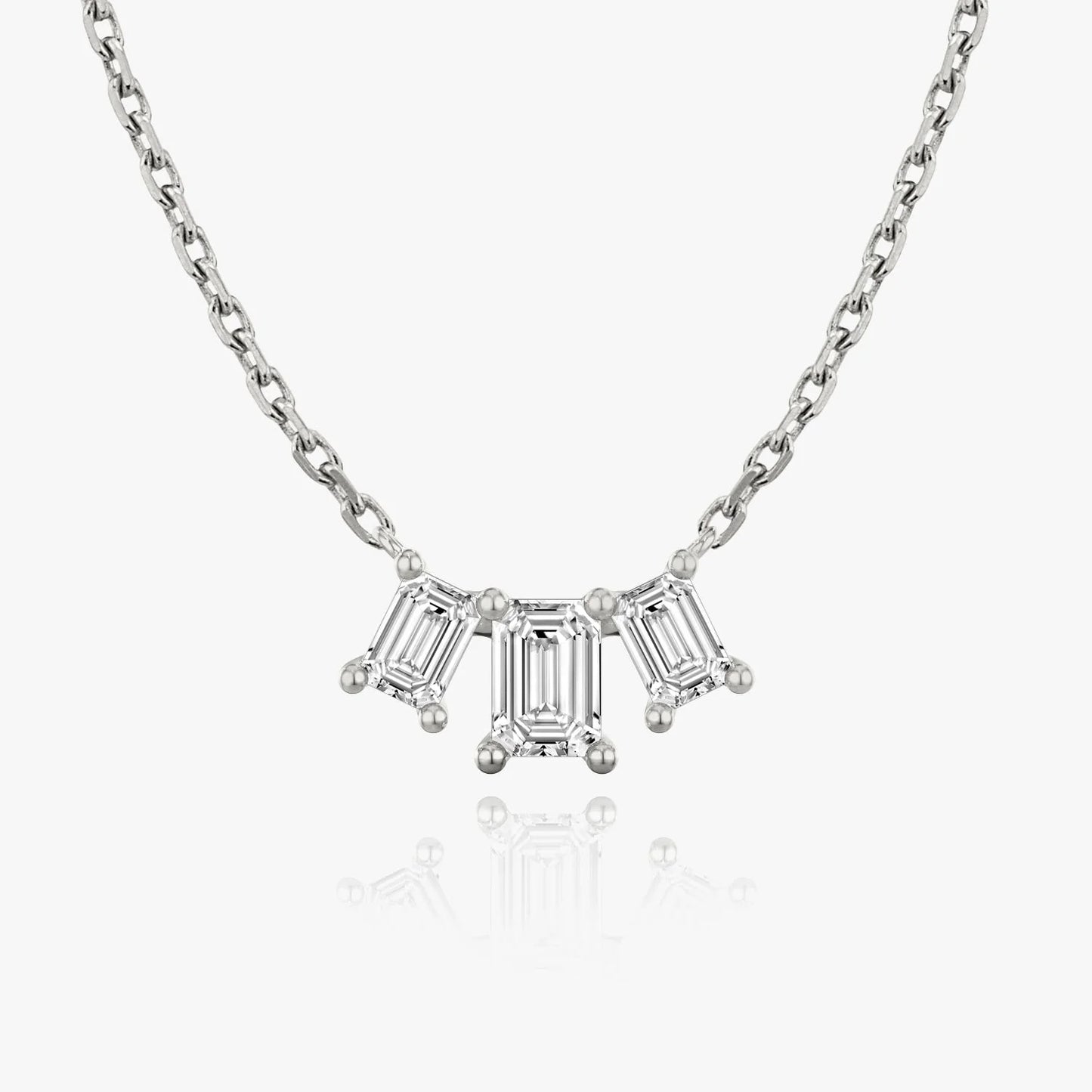 1.0 TCW EMERALD CVD F/VS DIAMOND NECKLACE