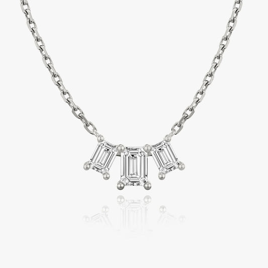1.0 TCW EMERALD CVD F/VS DIAMOND NECKLACE