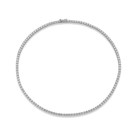 6.65 Carat Unflippable Tennis Necklace