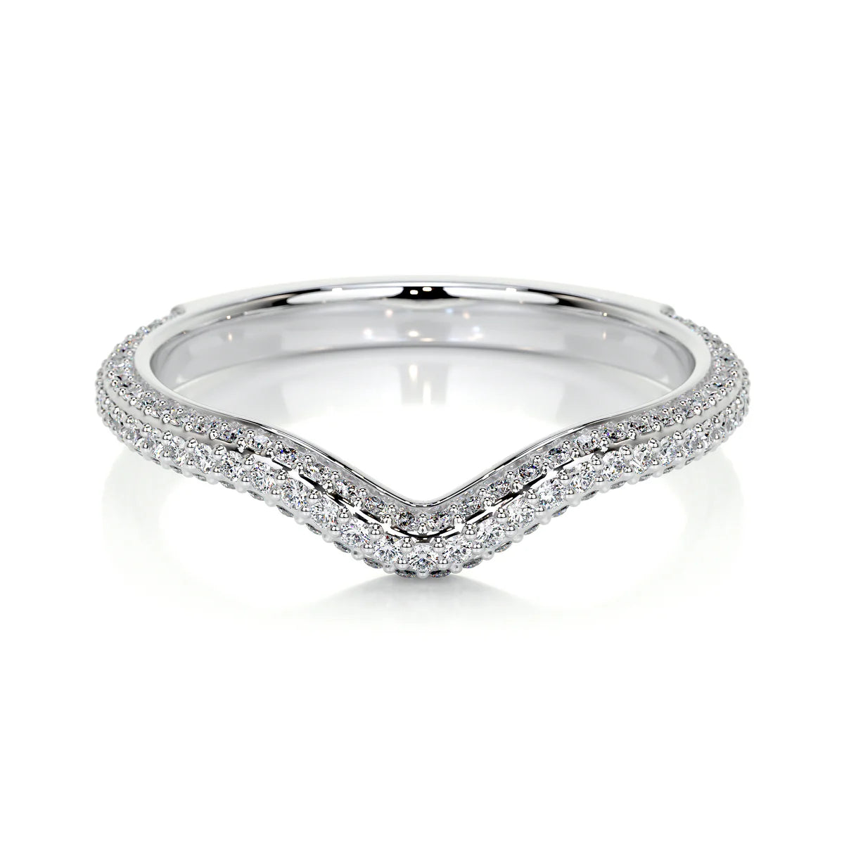 Ana Lab Grown Curved Wedding Ring