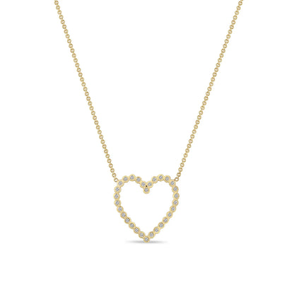 14K DIAMOND BEZEL HEART NECKLACE