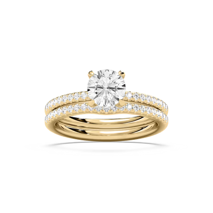 Greer Petite Dome Wedding Set