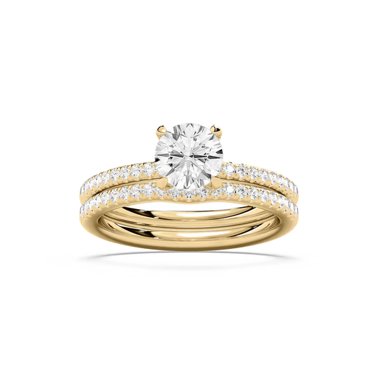 Greer Petite Dome Wedding Set
