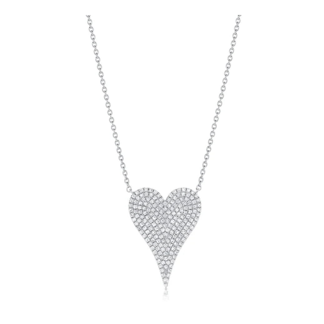 Love Pave Diamond Heart Necklace