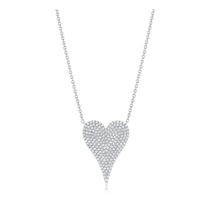 Love Pave Diamond Heart Necklace