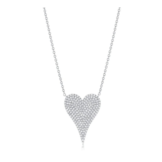 Love Pave Diamond Heart Necklace
