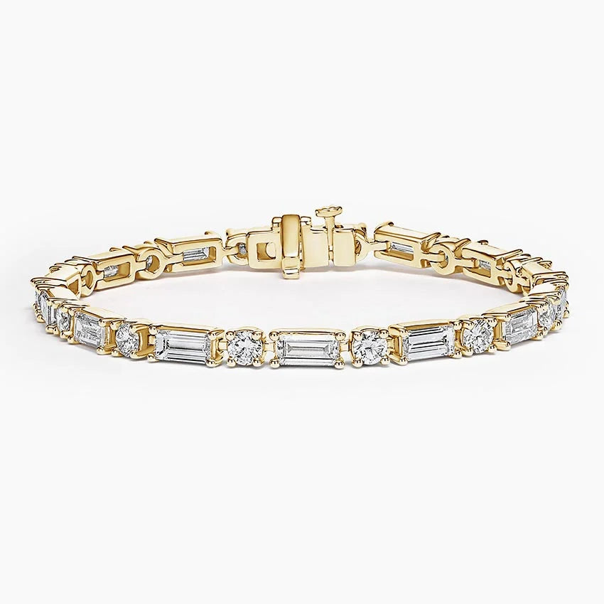 Alia Baguette and Round Lab Diamond Tennis Bracelet (7 ct. tw.) in 18K Yellow Gold