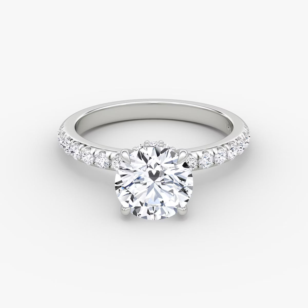 The Hidden Halo 2 Carat Round Brilliant White Gold Engagement Ring